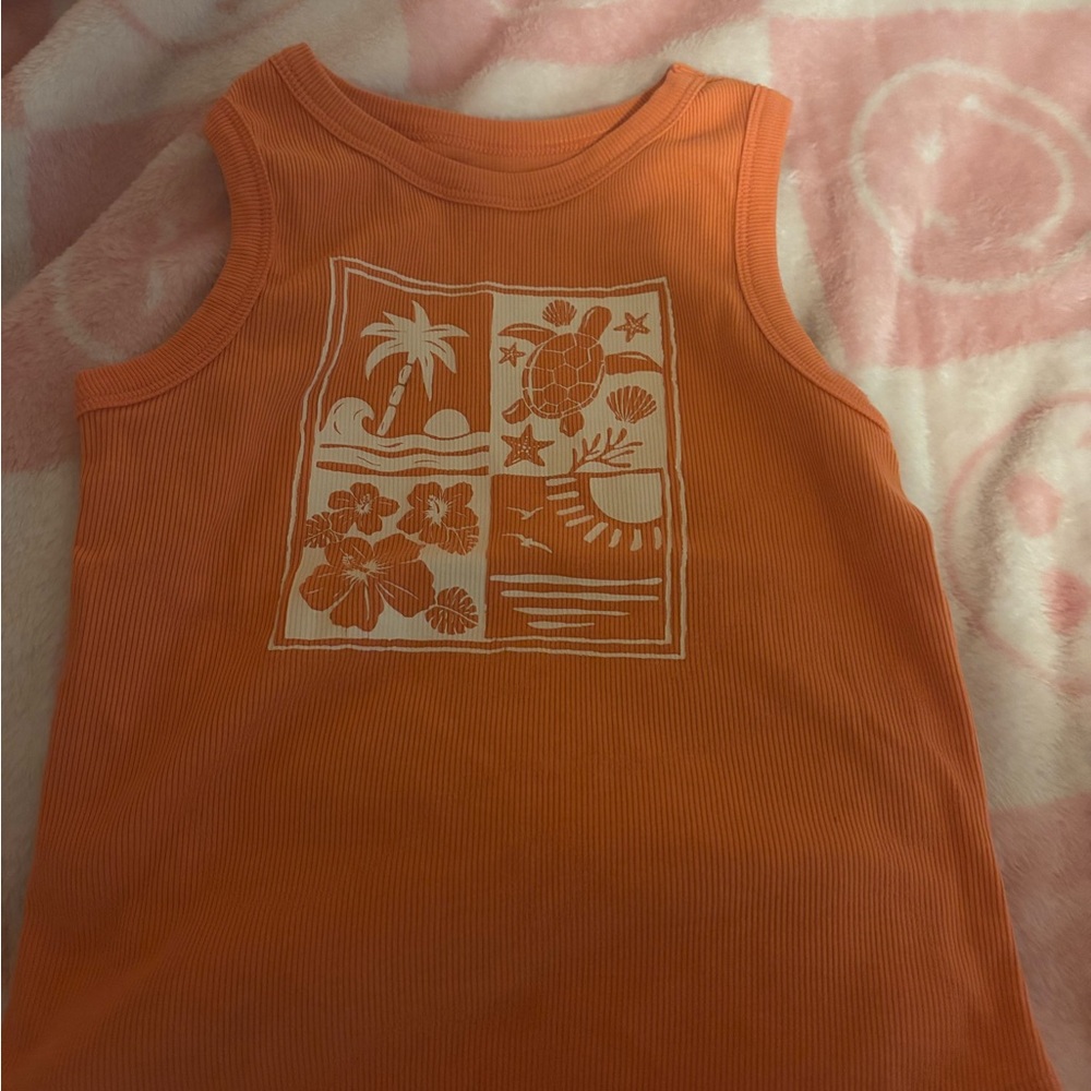 SO Vibrant Orange Kids Tank Top
